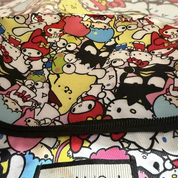Sanrio Colorful Character Canvas Tote - Black Straps - Picture 3 of 4